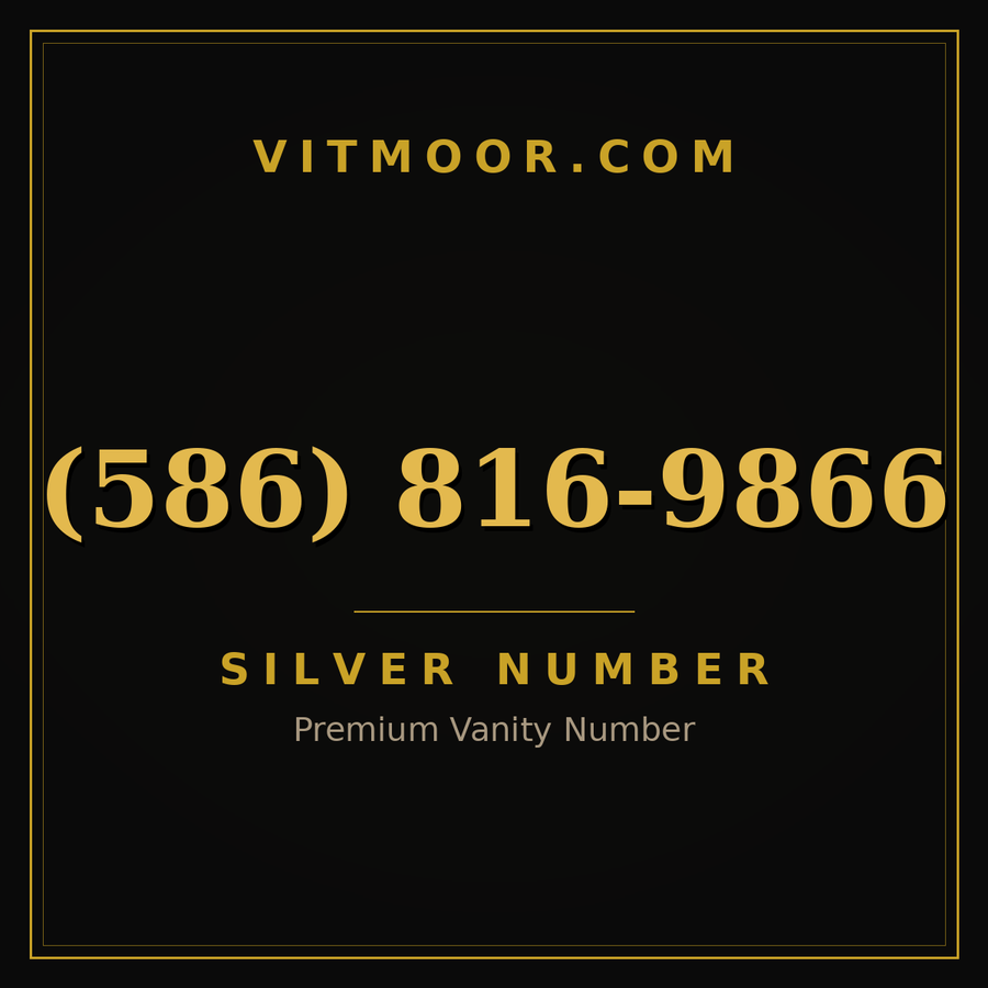 VITMOOR Silver premium number (586) 816-9866