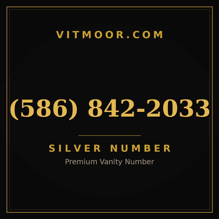 VITMOOR Silver premium number (586) 842-2033