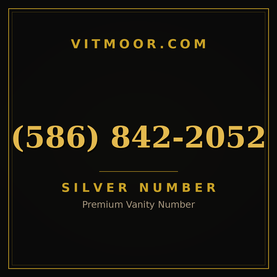 VITMOOR Silver premium number (586) 842-2052