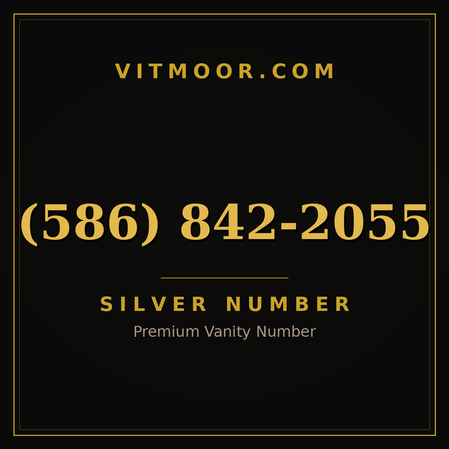 VITMOOR Silver premium number (586) 842-2055