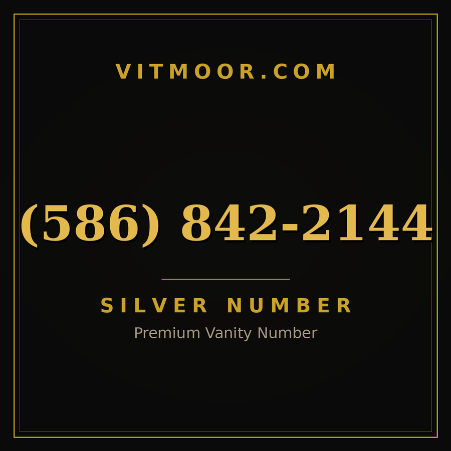 VITMOOR Silver premium number (586) 842-2144