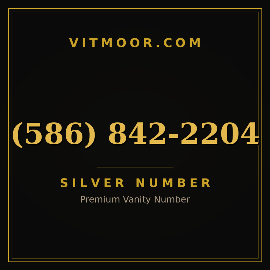 VITMOOR Silver premium number (586) 842-2204