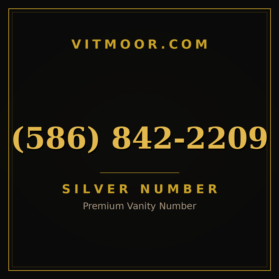 VITMOOR Silver premium number (586) 842-2209