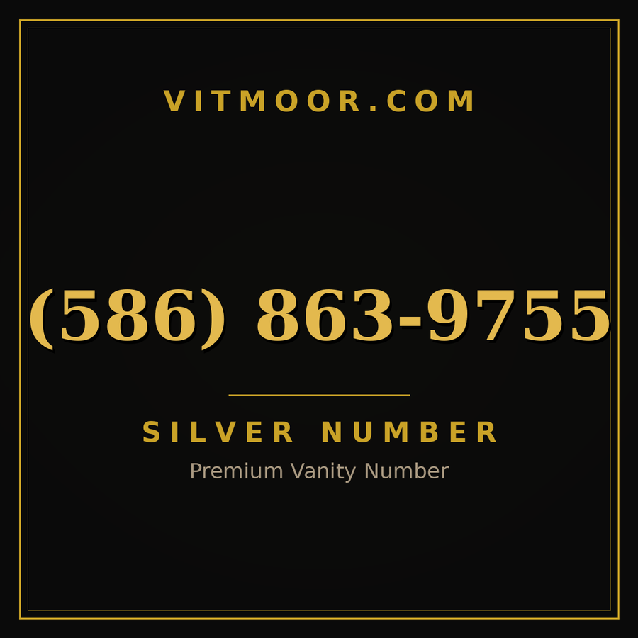 VITMOOR Silver premium number (586) 863-9755