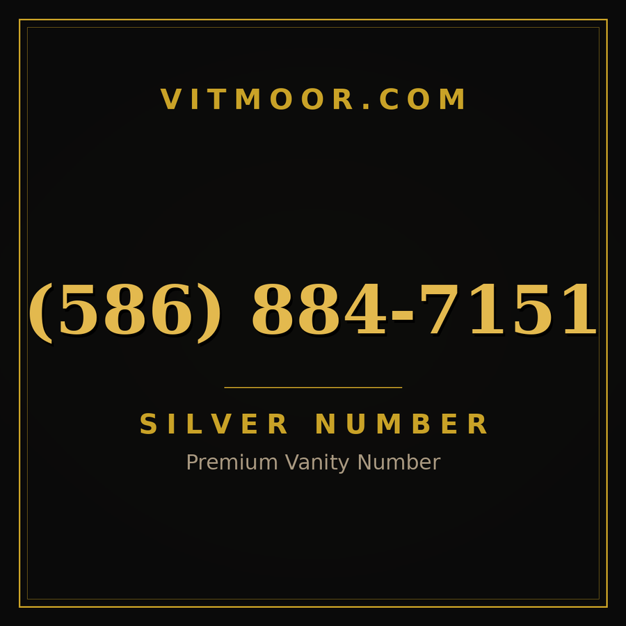 VITMOOR Silver premium number (586) 884-7151