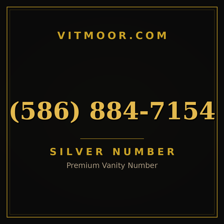 VITMOOR Silver premium number (586) 884-7154