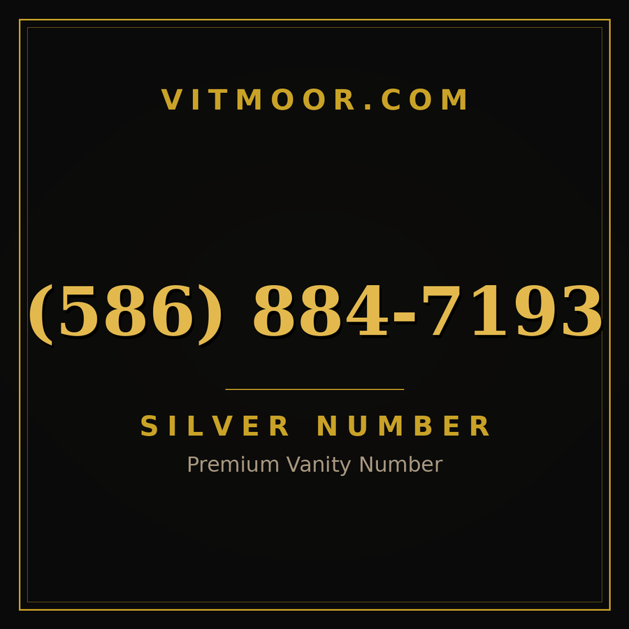 VITMOOR Silver premium number (586) 884-7193