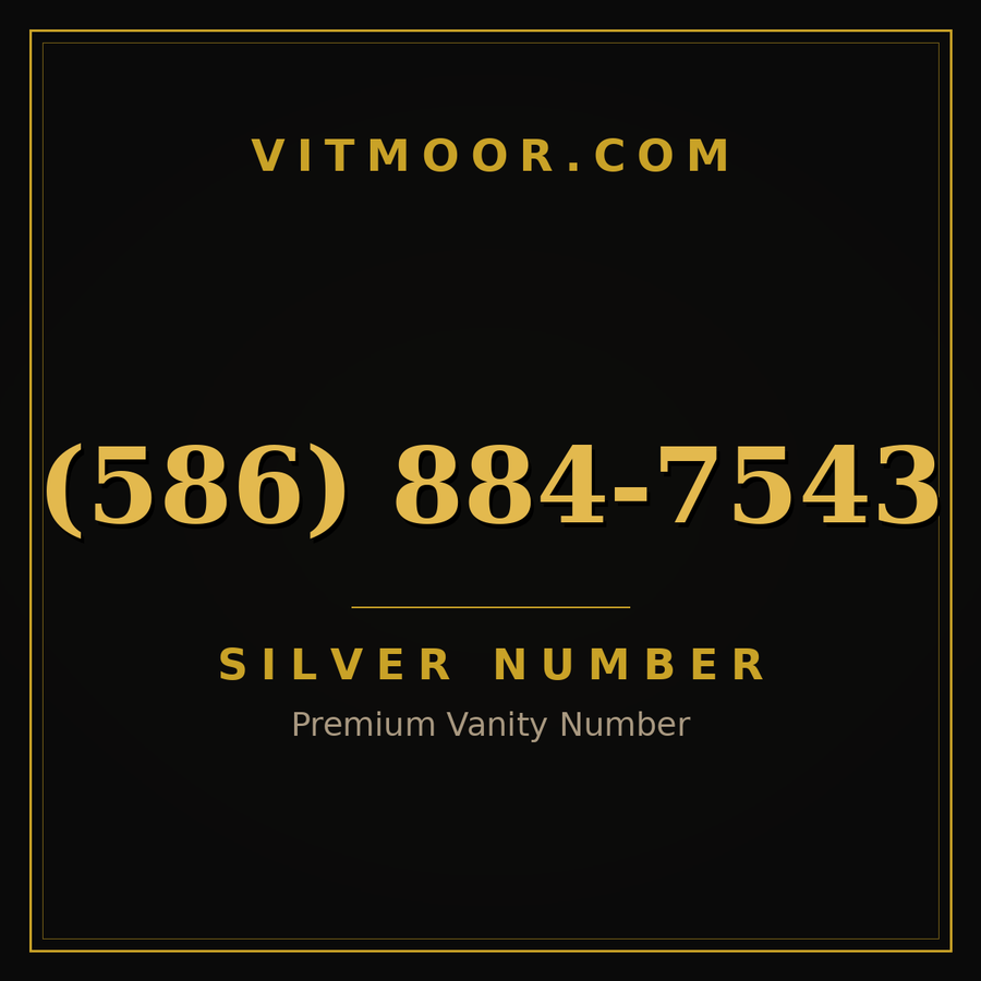 VITMOOR Silver premium number (586) 884-7543