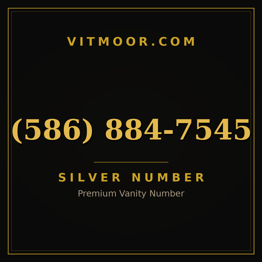 VITMOOR Silver premium number (586) 884-7545