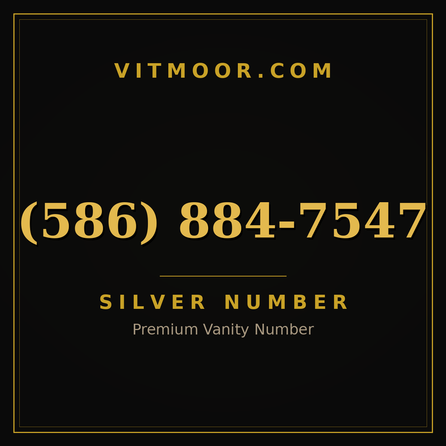 VITMOOR Silver premium number (586) 884-7547