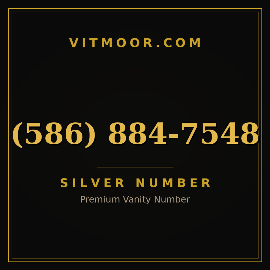 VITMOOR Silver premium number (586) 884-7548