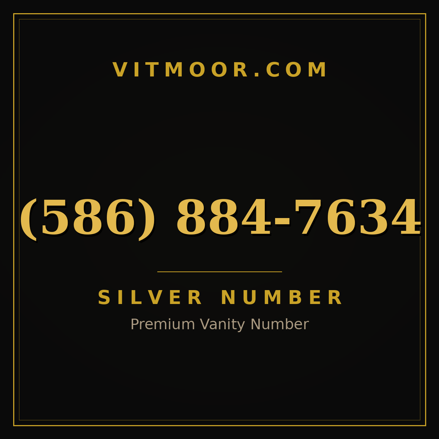 VITMOOR Silver premium number (586) 884-7634