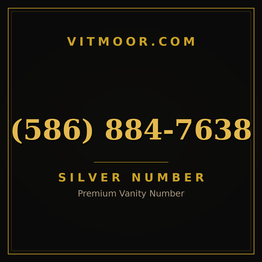 VITMOOR Silver premium number (586) 884-7638
