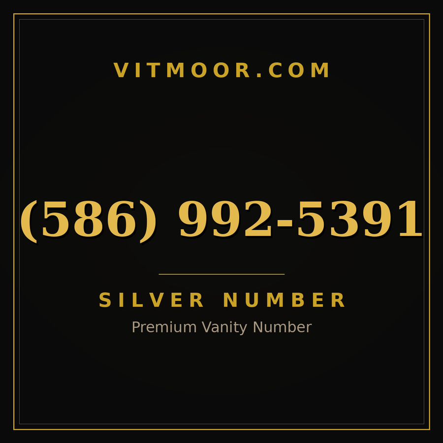 VITMOOR Silver premium number (586) 992-5391