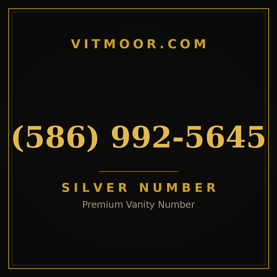 VITMOOR Silver premium number (586) 992-5645