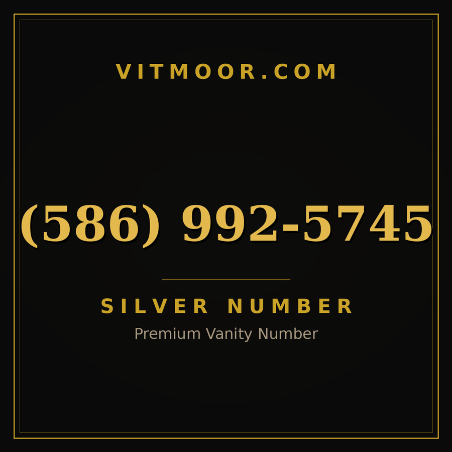 VITMOOR Silver premium number (586) 992-5745