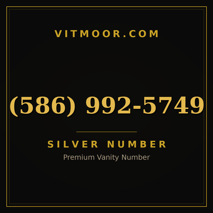 VITMOOR Silver premium number (586) 992-5749