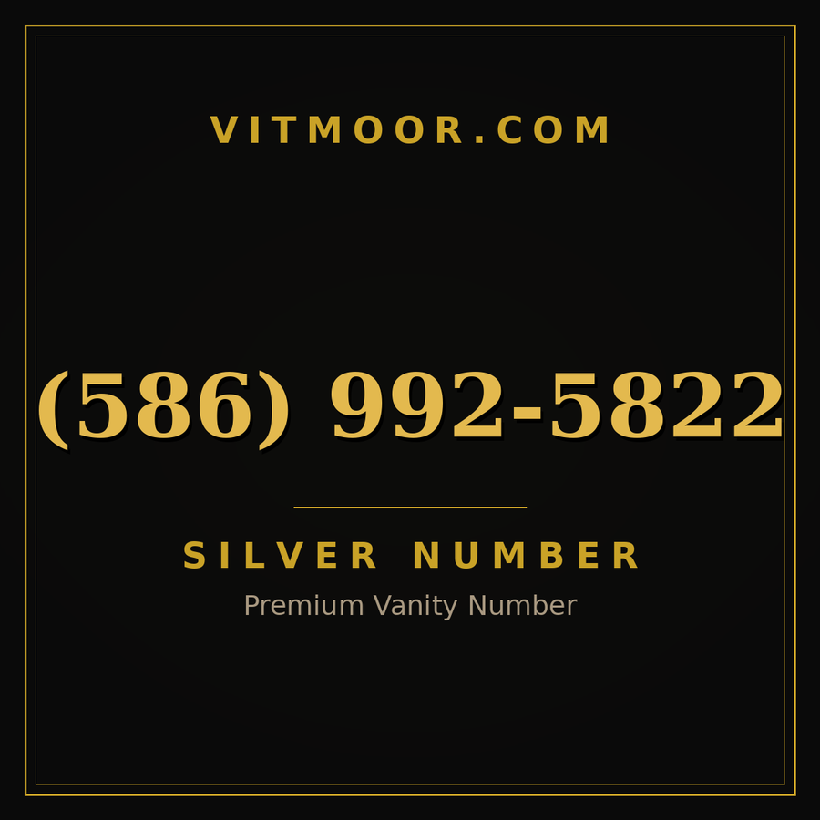 VITMOOR Silver premium number (586) 992-5822