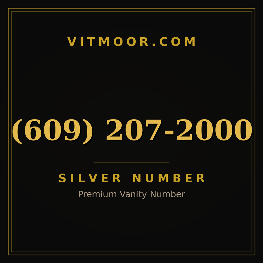 VITMOOR Silver premium number (609) 207-2000