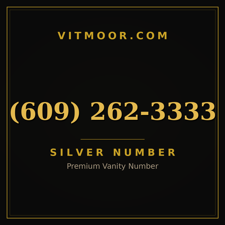 VITMOOR Silver premium number (609) 262-3333