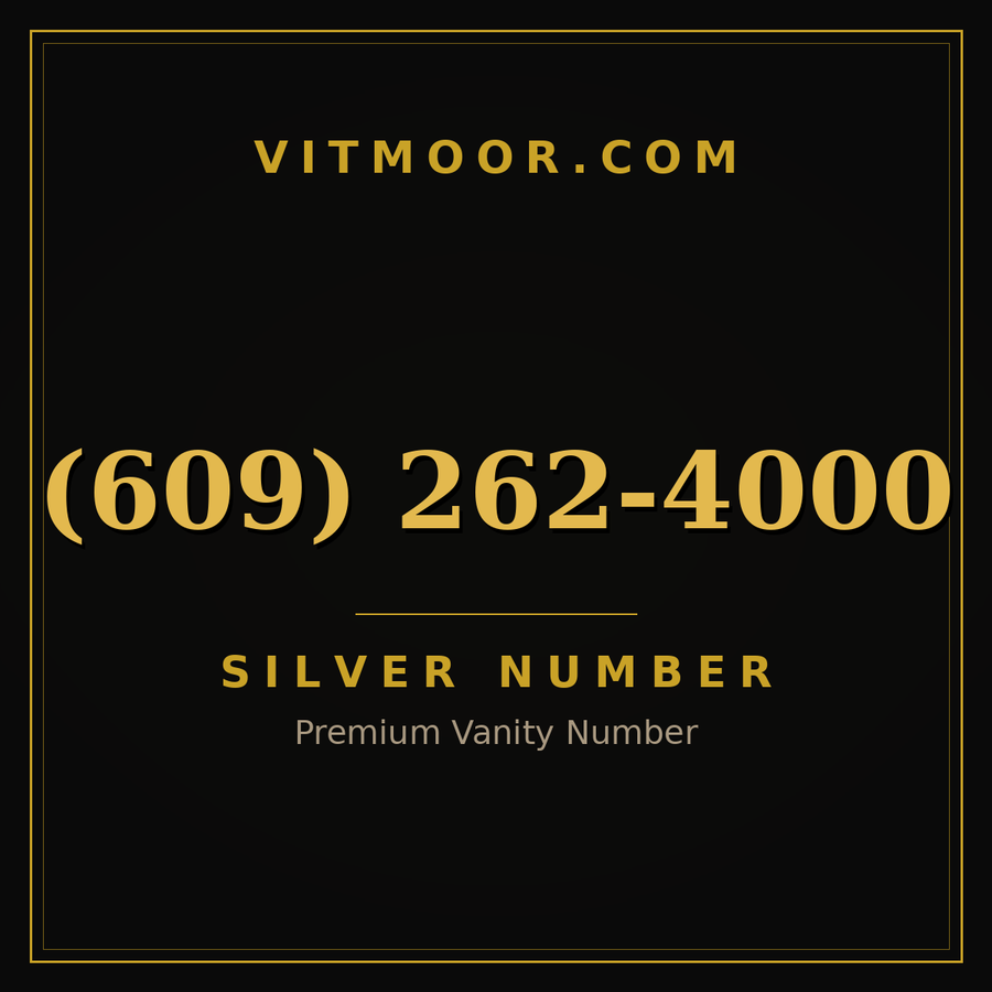 VITMOOR Silver premium number (609) 262-4000