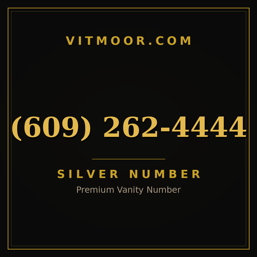 VITMOOR Silver premium number (609) 262-4444