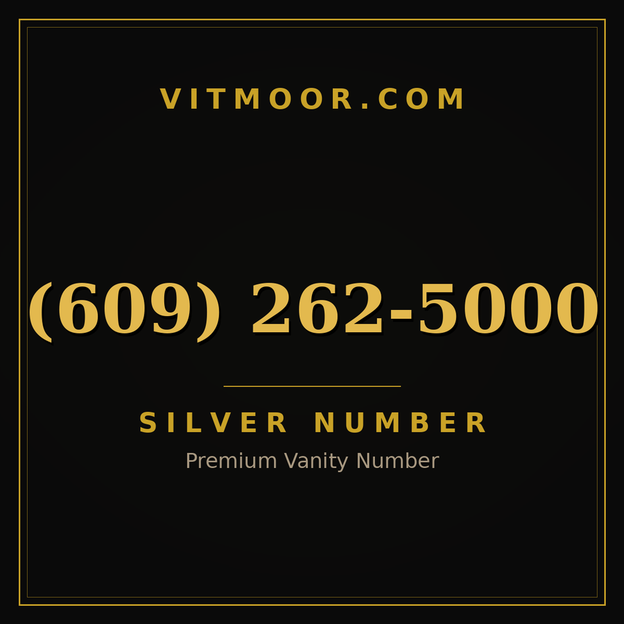 VITMOOR Silver premium number (609) 262-5000