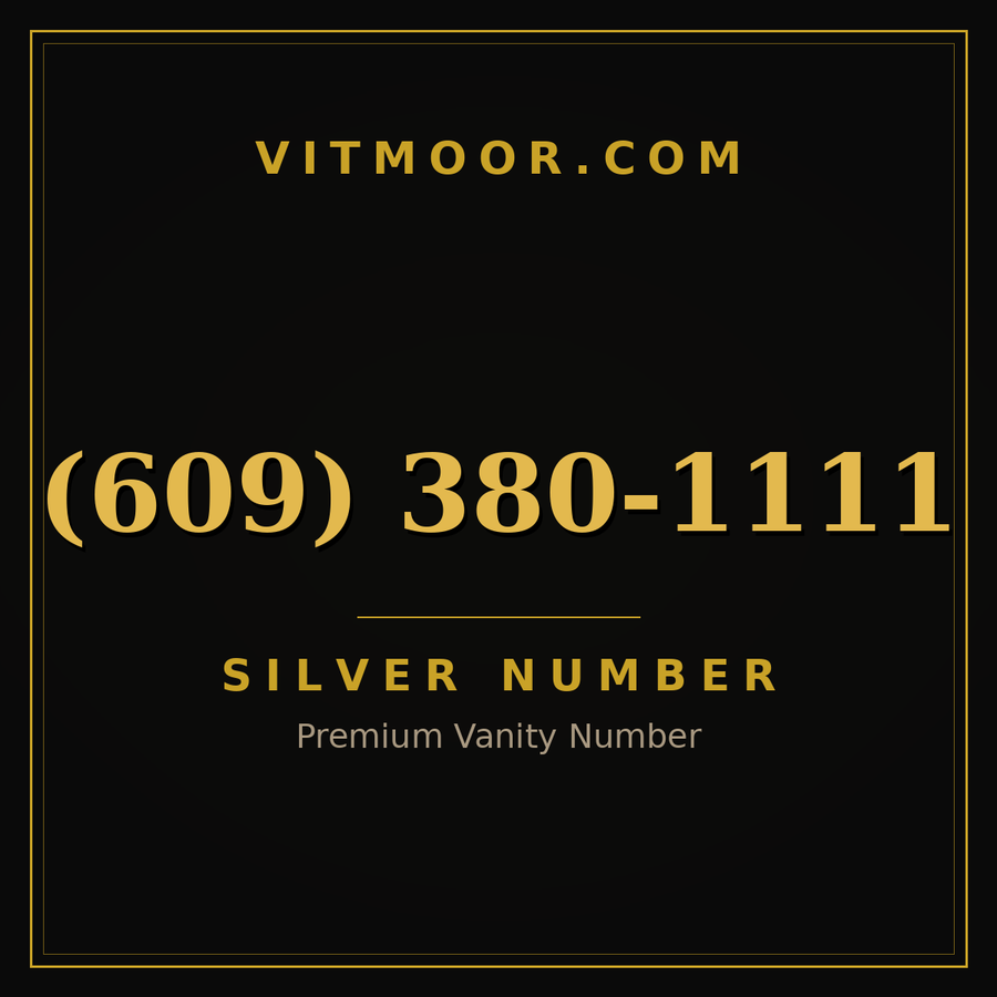 VITMOOR Silver premium number (609) 380-1111