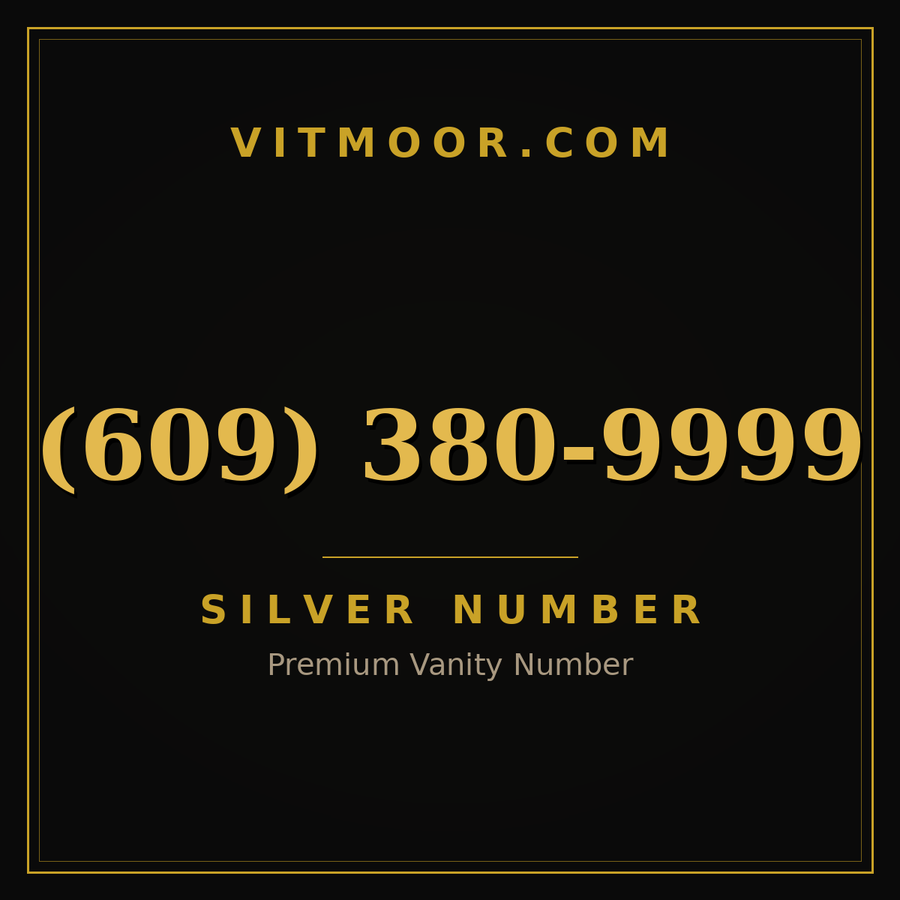 VITMOOR Silver premium number (609) 380-9999