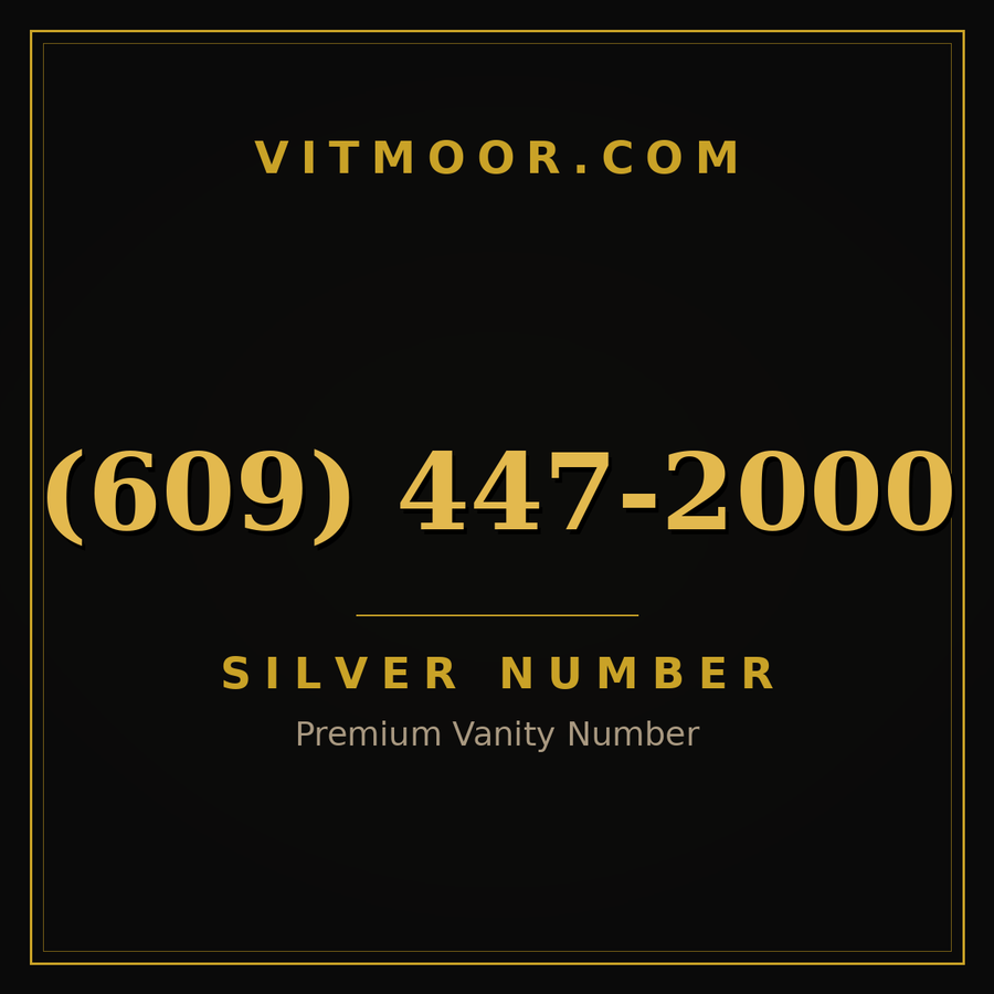 VITMOOR Silver premium number (609) 447-2000