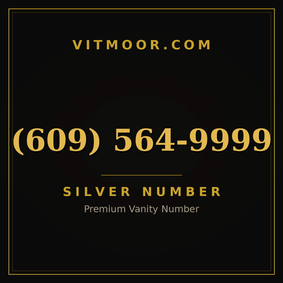 VITMOOR Silver premium number (609) 564-9999