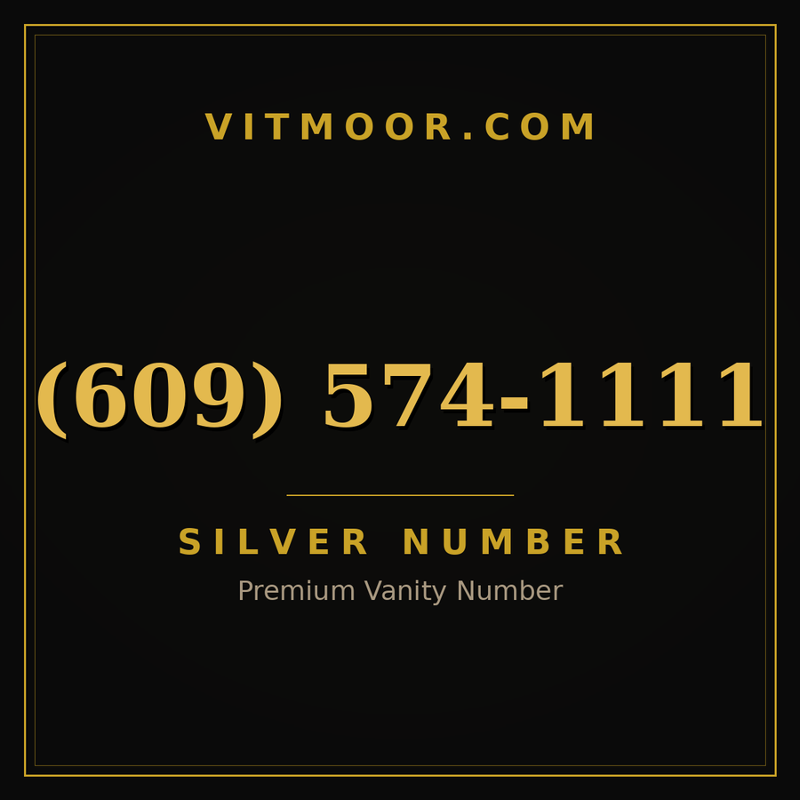 VITMOOR Silver premium number (609) 574-1111