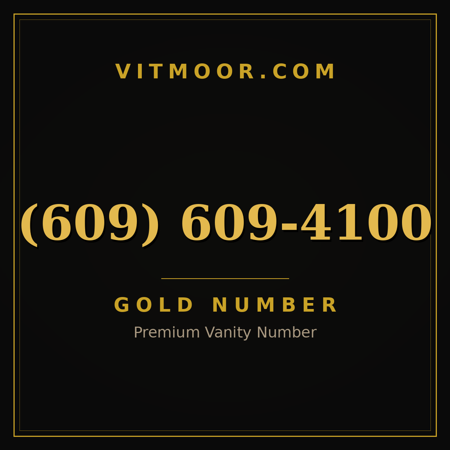 VITMOOR Gold premium number (609) 609-4100