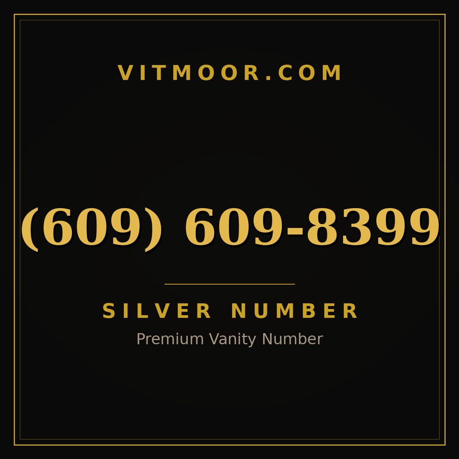 VITMOOR Silver premium number (609) 609-8399