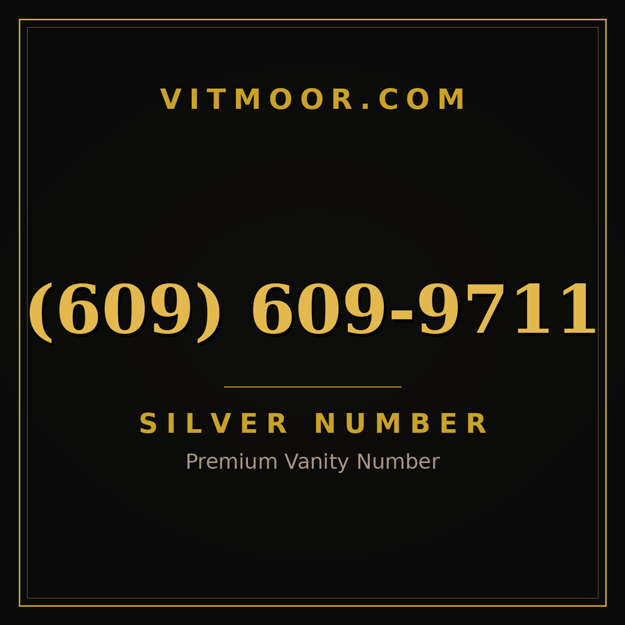 VITMOOR Silver premium number (609) 609-9711