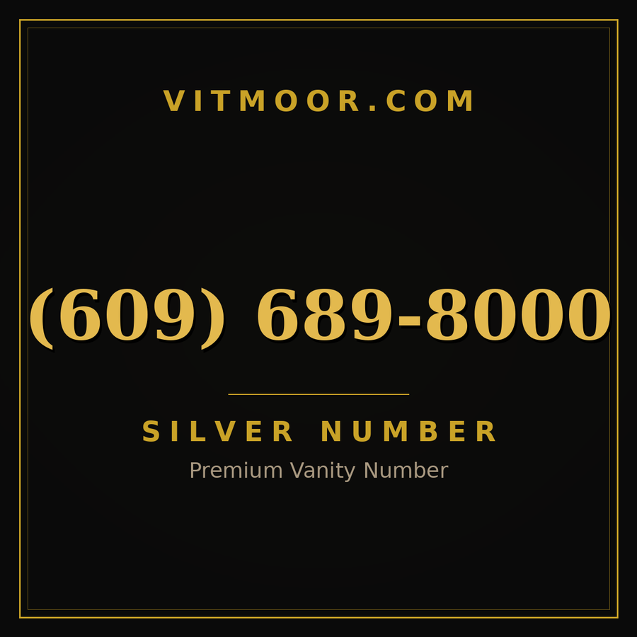 VITMOOR Silver premium number (609) 689-8000