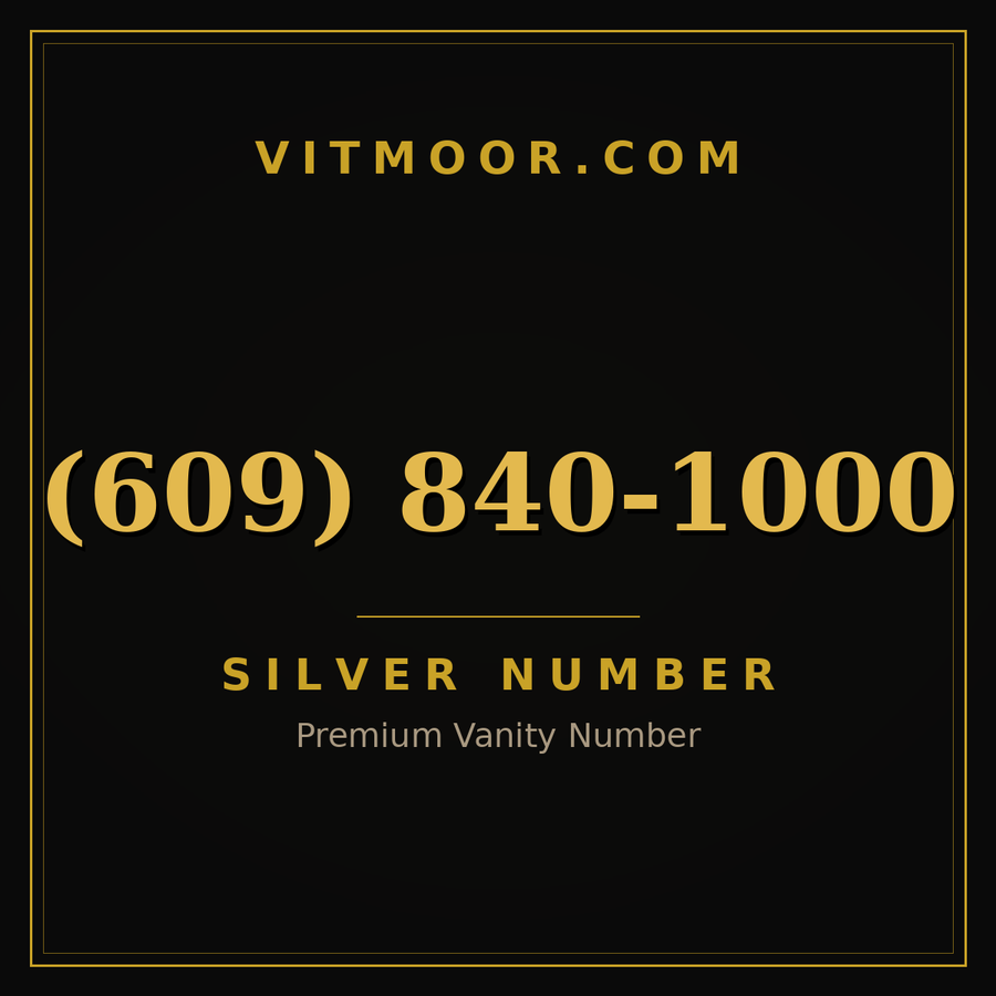 VITMOOR Silver premium number (609) 840-1000