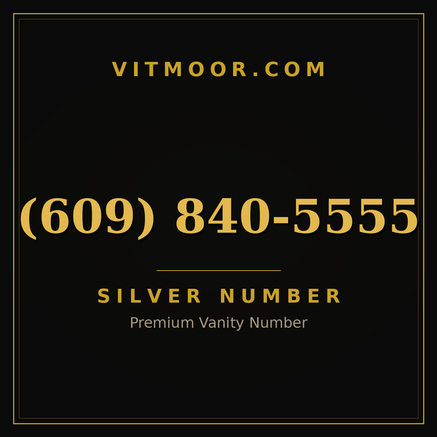 VITMOOR Silver premium number (609) 840-5555