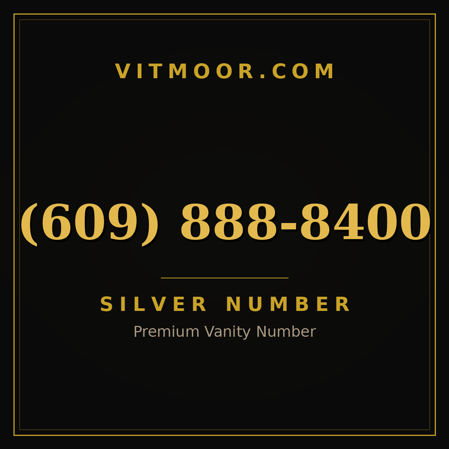 VITMOOR Silver premium number (609) 888-8400