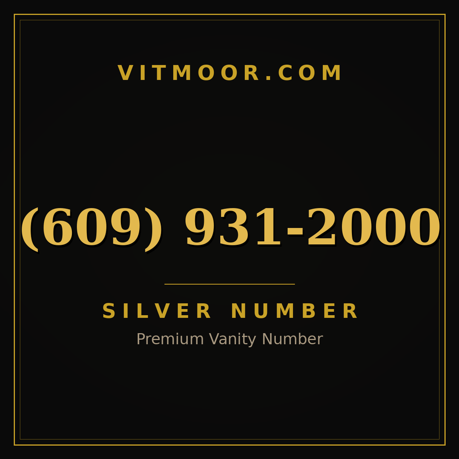 VITMOOR Silver premium number (609) 931-2000