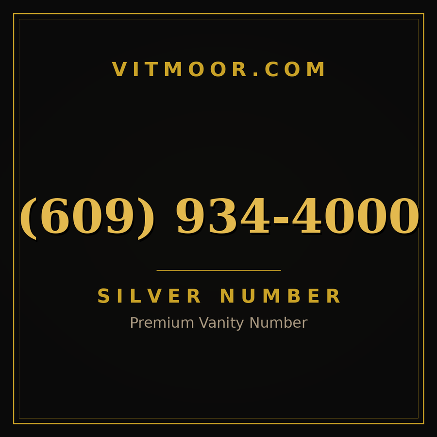 VITMOOR Silver premium number (609) 934-4000