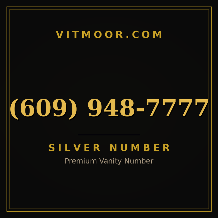 VITMOOR Silver premium number (609) 948-7777