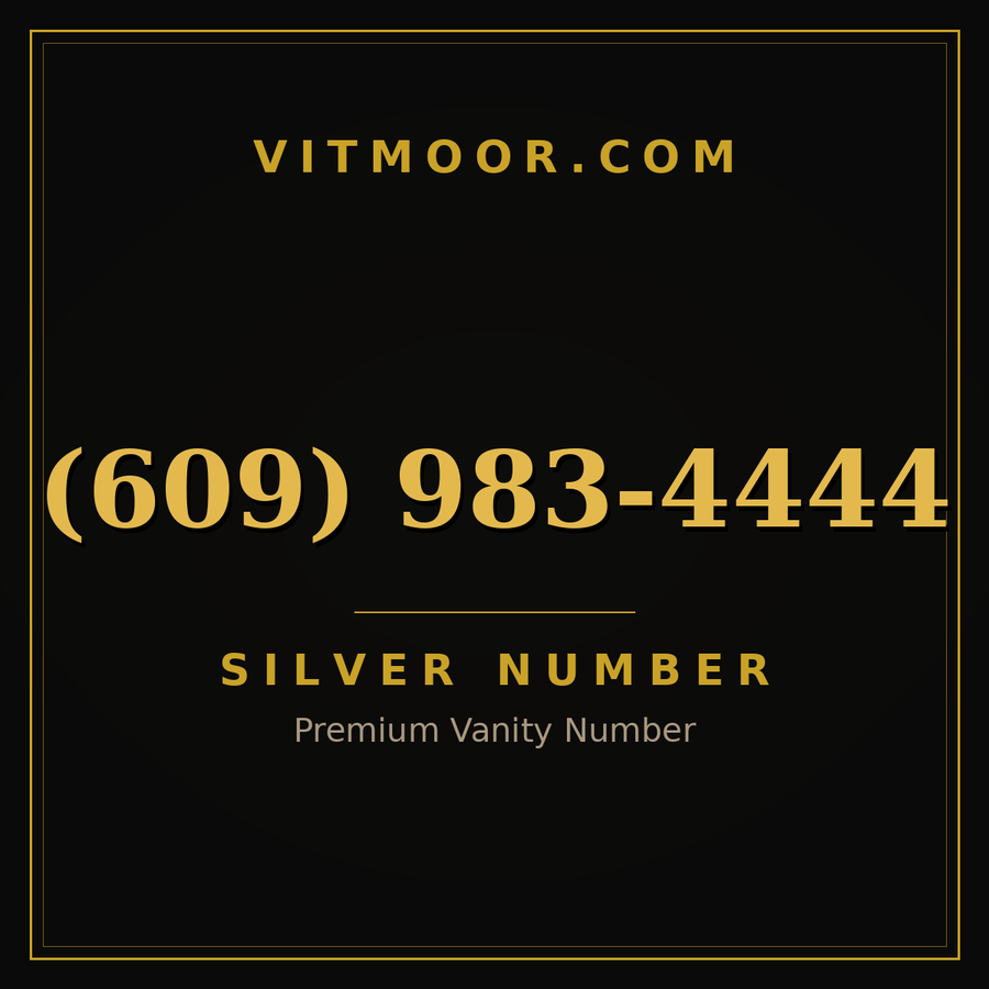 VITMOOR Silver premium number (609) 983-4444