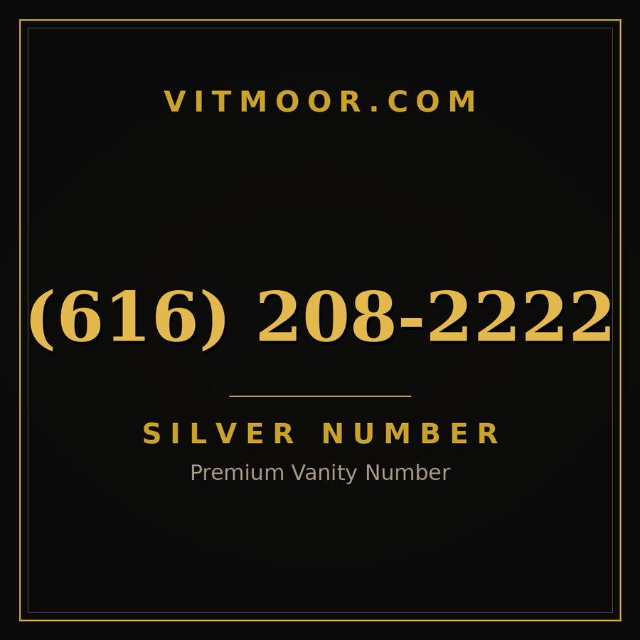 VITMOOR Silver premium number (616) 208-2222
