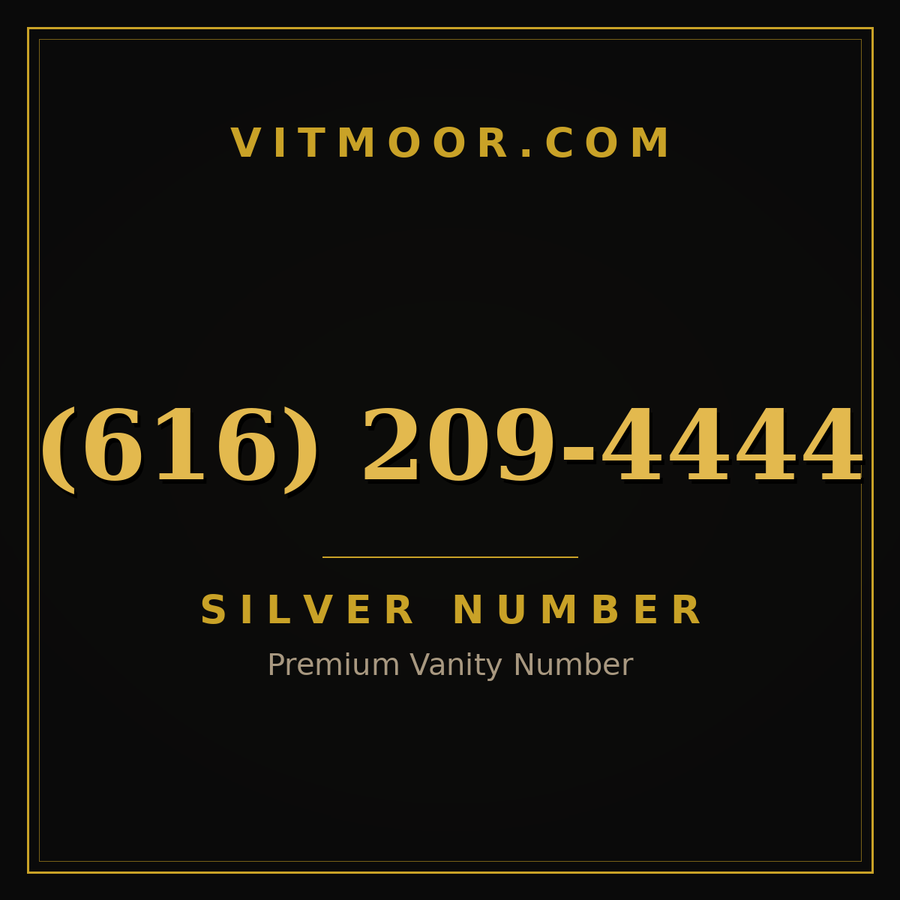VITMOOR Silver premium number (616) 209-4444