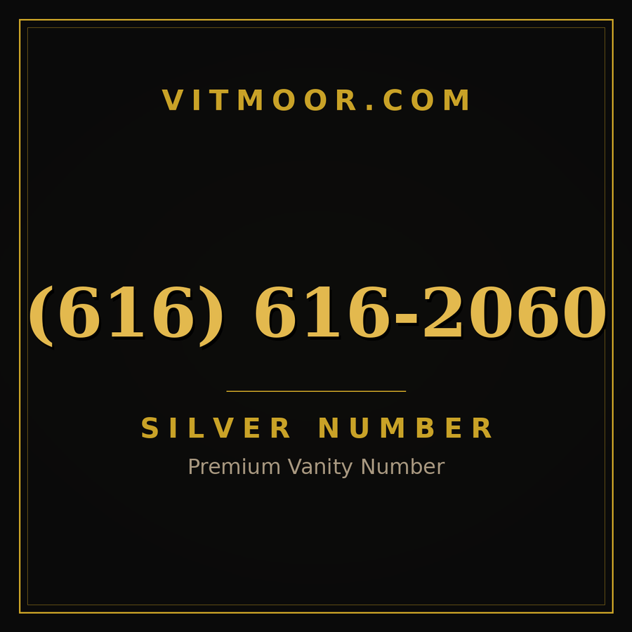 VITMOOR Silver premium number (616) 616-2060