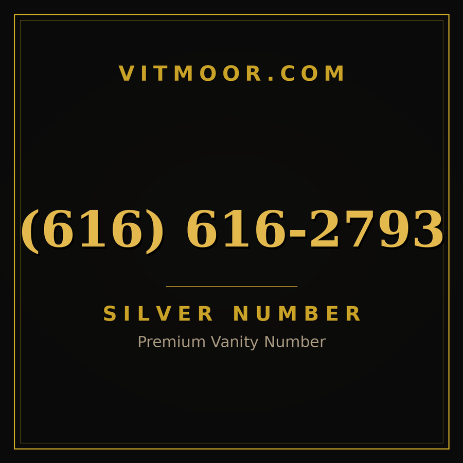 VITMOOR Silver premium number (616) 616-2793