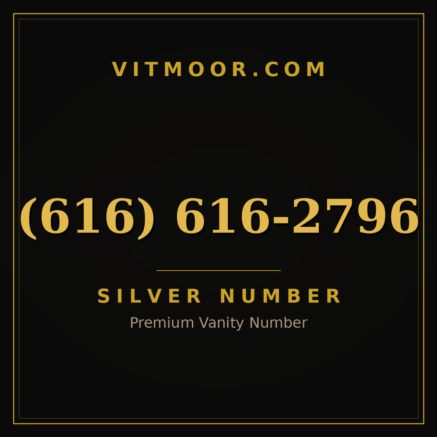 VITMOOR Silver premium number (616) 616-2796
