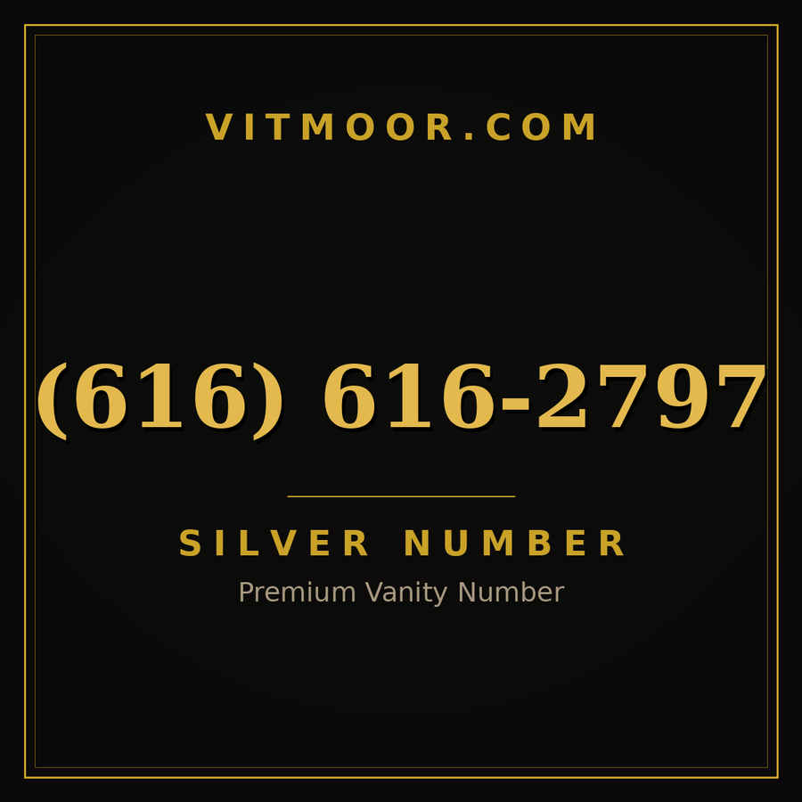 VITMOOR Silver premium number (616) 616-2797