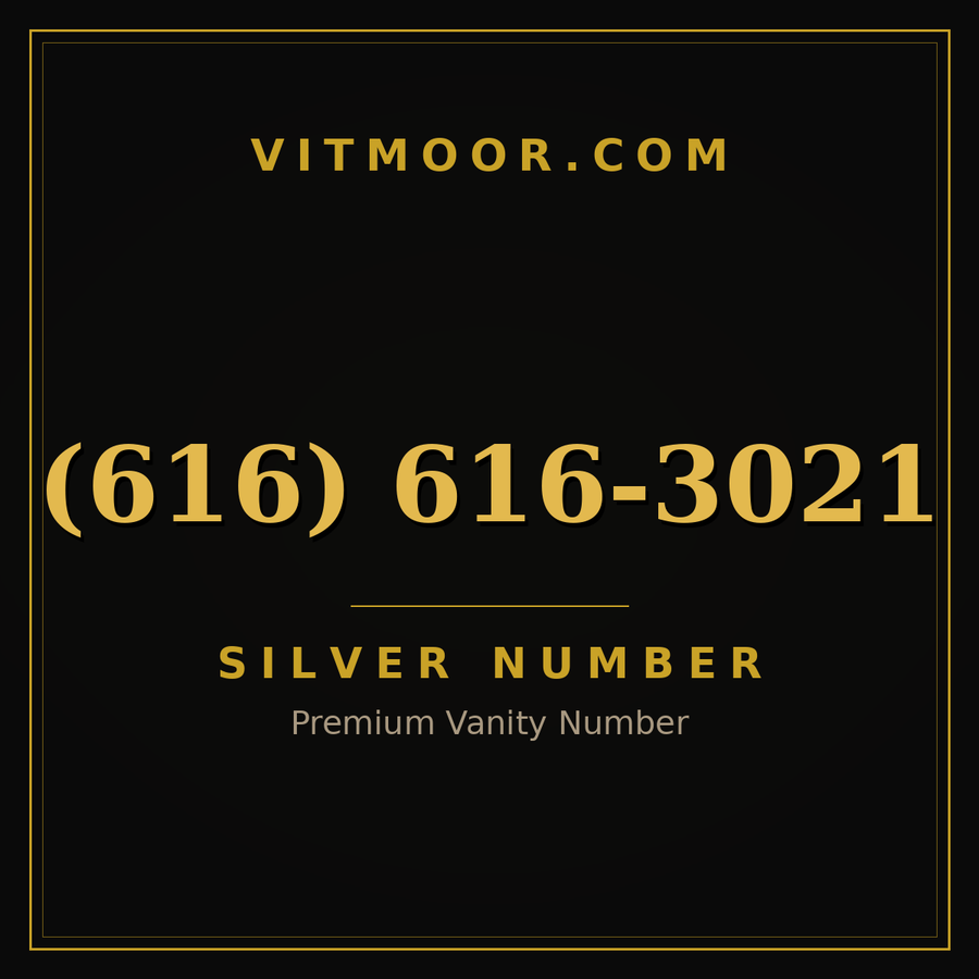 VITMOOR Silver premium number (616) 616-3021